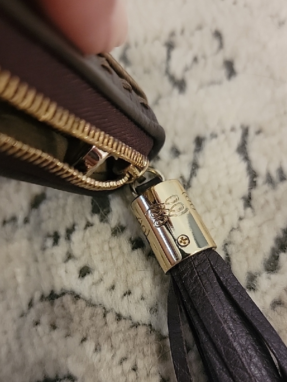 Lancel Paris Leather Wallet In The Color Raisin - Picture 6 of 16